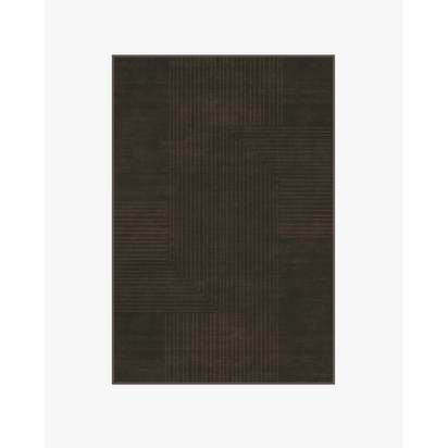 Bel Air Dark Chocolate Flatwoven Rug by The Hiltons - 120 x 185 cm - Rug + Cushioned Pad System