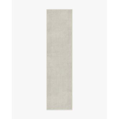 Bel Air Ivory Flatwoven Rug by The Hiltons - 75 x 305 cm - Rug + Cushioned Pad System