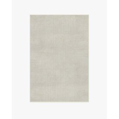 Bel Air Ivory Flatwoven Rug by The Hiltons - 120 x 185 cm - Rug + Cushioned Pad System