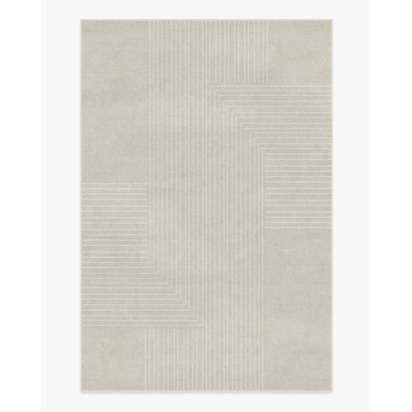 Bel Air Ivory Flatwoven Rug by The Hiltons - 185 x 275 cm - Rug + Cushioned Pad System