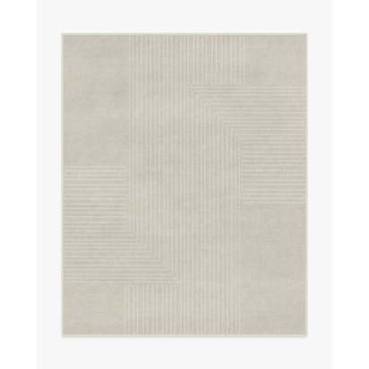 Bel Air Ivory Flatwoven Rug by The Hiltons - 245 x 305 cm - Rug + Cushioned Pad System