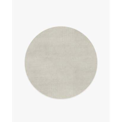 Bel Air Ivory Flatwoven Rug by The Hiltons - 185 Round cm - Rug + Cushioned Pad System