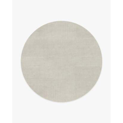Bel Air Ivory Flatwoven Rug by The Hiltons - 245 Round cm - Rug + Cushioned Pad System