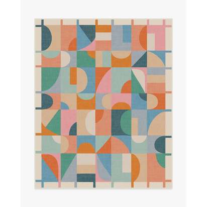 Jennie Multicolour Flatwoven Rug - 245 x 305 cm - Rug + Cushioned Pad System