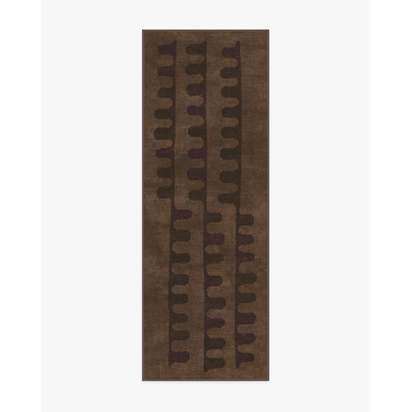 Veza Bronze & Plum Flatwoven Rug - 75 x 215 cm - Rug + Cushioned Pad System