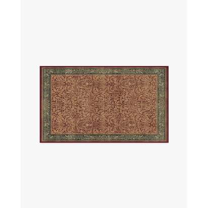 Acorn Amber Red Flatwoven Rug by Morris & Co. - 90 x 150 cm - Rug + Cushioned Pad System