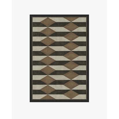 Oak Black & Camel Flatwoven Rug by Martyn Lawrence Bullard - 120 x 185 cm - Rug + Cushioned Pad System