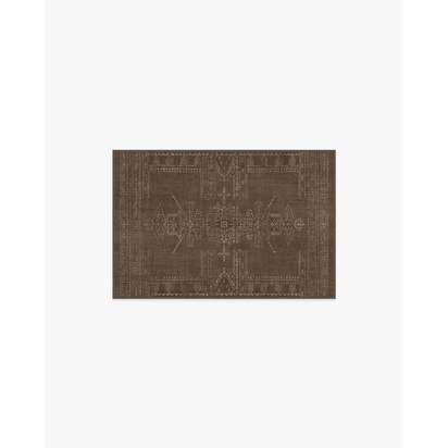 Amira Brown Flatwoven Rug by Martyn Lawrence Bullard - 60 x 90 cm - Rug + Cushioned Pad System