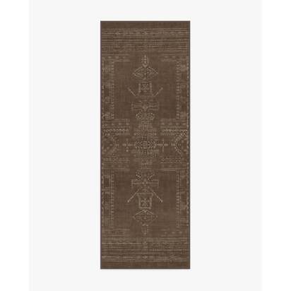 Amira Brown Flatwoven Rug by Martyn Lawrence Bullard - 75 x 215 cm - Rug + Cushioned Pad System