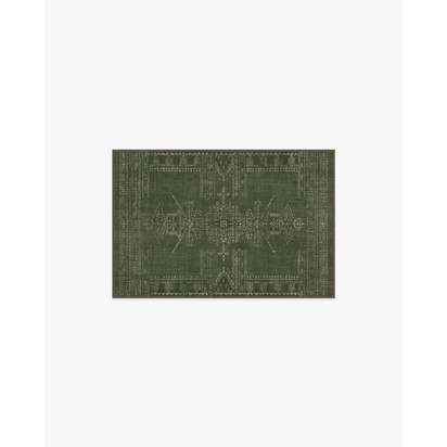 Amira Green Flatwoven Rug by Martyn Lawrence Bullard - 60 x 90 cm - Rug + Cushioned Pad System