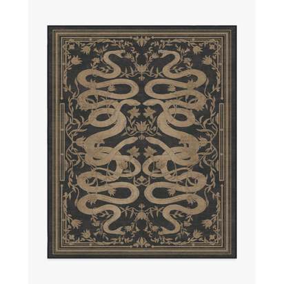 Sumaya Soft Black Flatwoven Rug by Martyn Lawrence Bullard - 245 x 305 cm - Rug + Cushioned Pad System