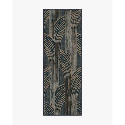 Beni Blue Flatwoven Rug by Martyn Lawrence Bullard - 75 x 215 cm - Rug + Cushioned Pad System