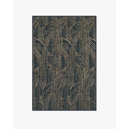 Beni Blue Flatwoven Rug by Martyn Lawrence Bullard - 120 x 185 cm - Rug + Cushioned Pad System