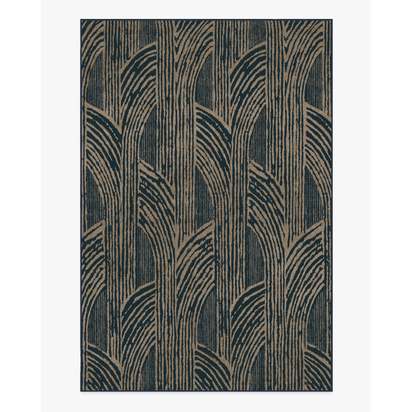 Beni Blue Flatwoven Rug by Martyn Lawrence Bullard - 185 x 275 cm - Rug + Cushioned Pad System
