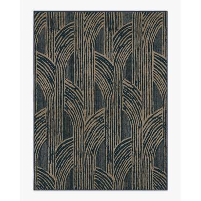Beni Blue Flatwoven Rug by Martyn Lawrence Bullard - 275 x 365 cm - Rug + Cushioned Pad System