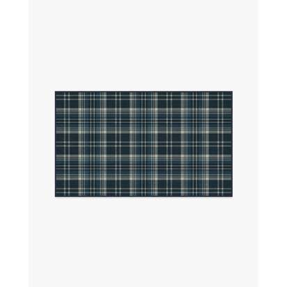 Dress Stewart Tartan Navy Flatwoven Rug - 90 x 150 cm - Rug + Cushioned Pad System