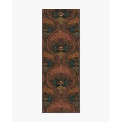 Pluma Rosewood Flatwoven Rug by Matthew Williamson - 75 x 215 cm - Rug + Cushioned Pad System