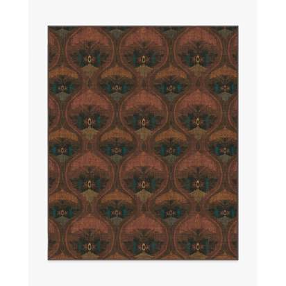 Pluma Rosewood Flatwoven Rug by Matthew Williamson - 245 x 305 cm - Rug + Cushioned Pad System
