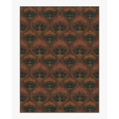 Pluma Rosewood Flatwoven Rug by Matthew Williamson - 275 x 365 cm - Rug + Cushioned Pad System