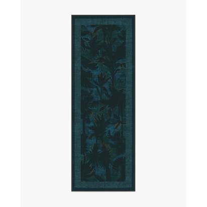 Twilight Forest Midnight Flatwoven Rug by Matthew Williamson - 75 x 215 cm - Rug + Cushioned Pad System
