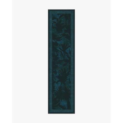 Twilight Forest Midnight Flatwoven Rug by Matthew Williamson - 75 x 305 cm - Rug + Cushioned Pad System