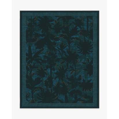 Twilight Forest Midnight Flatwoven Rug by Matthew Williamson - 245 x 305 cm - Rug + Cushioned Pad System