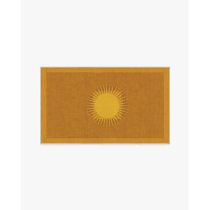 Helios Gold Flatwoven Rug by Matthew Williamson - 90 x 150 cm - Rug + Cushioned Pad System
