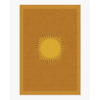 Helios Gold Flatwoven Rug by Matthew Williamson - 185 x 275 cm - Rug + Cushioned Pad System