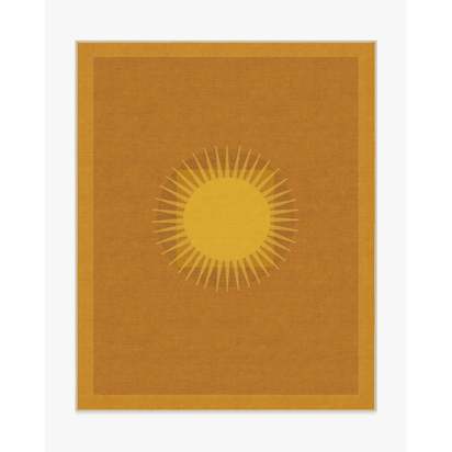 Helios Gold Flatwoven Rug by Matthew Williamson - 245 x 305 cm - Rug + Cushioned Pad System