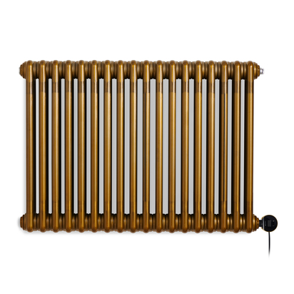 Terma Colorado Electric 3 Column Horizontal Radiator with VEO Wi-Fi Controlled Element - 600 x 834mm - Brass Lacquer