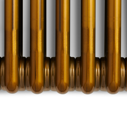 Terma Colorado Electric 3 Column Horizontal Radiator with VEO Wi-Fi Controlled Element - 600 x 834mm - Brass Lacquer