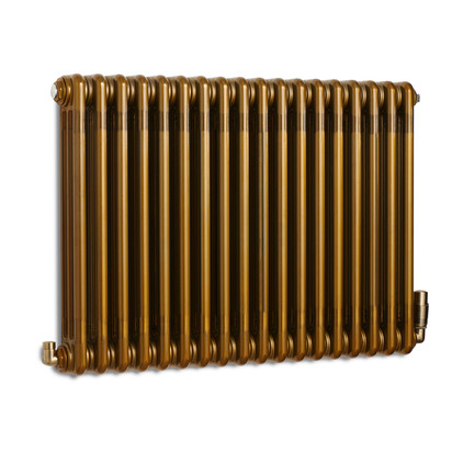 Terma Colorado Horizontal 3 Column Radiator - 600 x 834mm - Brass Lacquer