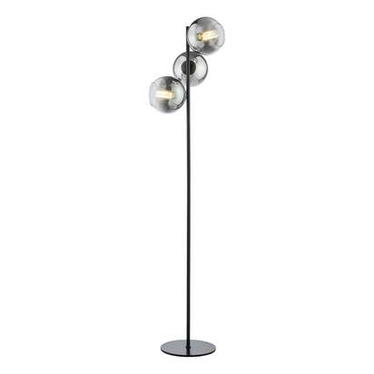 Lycia 3 Light Black & Ombre Glass Floor Lamp