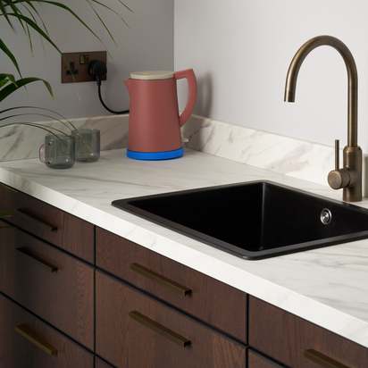 BLAKE Minimalist Handle - Antique Brass - 150mm (128mm CC)