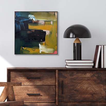 Summit - Original Painting Black 50 x 50 cm