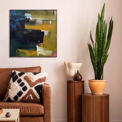 Summit - Original Painting Black 50 x 50 cm