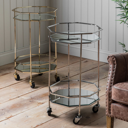 Ockendon Drinks Trolley Gold 450x450x760mm