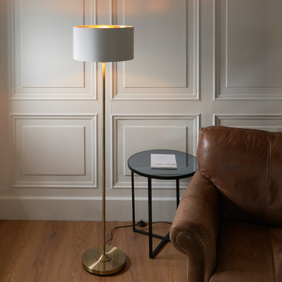 Highclere Floor Lamp Antique Brass