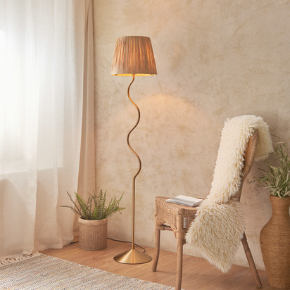 Chertsey 1 Floor Lamp Brushed Aged Brass