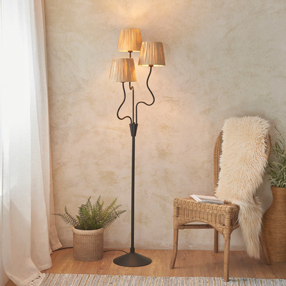 Chertsey 3 Floor Lamp Matt Black