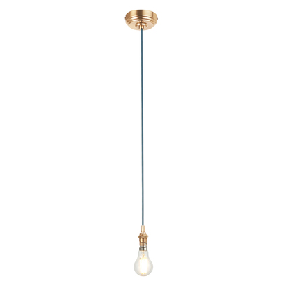 Ledbury 1 Pendant Brushed Aged Brass Blue Flex