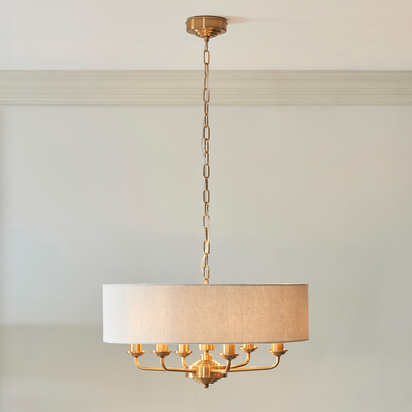 Bourton 6 Pendant Vintage Brass