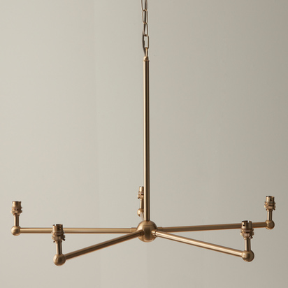 Stow 5 Pendant Light Fitting Brushed Brass
