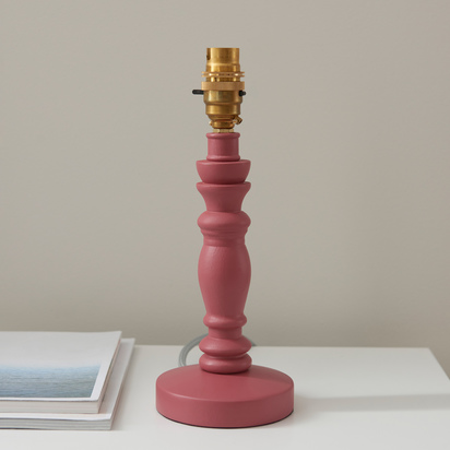 Bibury Table Lamp Base Satin Pink Clay Paint