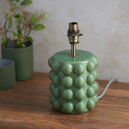 Bobble Table Lamp Base Olive Green Glaze