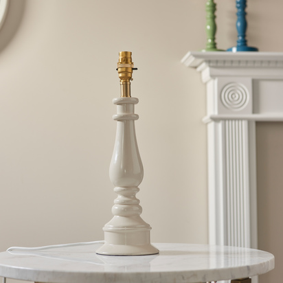 Myrtle Table Lamp Base Almond White