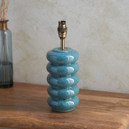Squash Table Lamp Base Ocean Spray Glaze