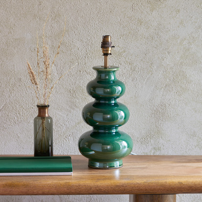 Ashcombe Table Lamp Gloss Green Reactive Glaze