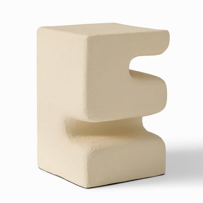 Gio Small Plant Stand, Plaster, 43 cm H, Alabaster