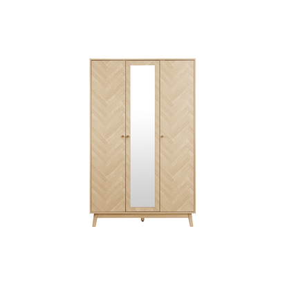Herringford 3 Door  Wardrobe With Mirror